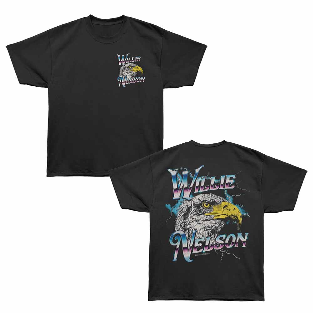 Willie Nelson - WILLIE NELSON EAGLE LIGHTNING F B Adult Shirt