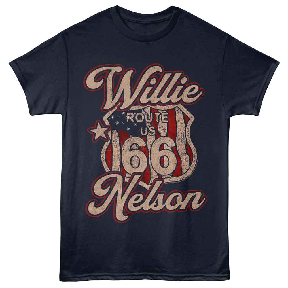 Willie Nelson - WILLIE NELSON ROUTE 66 Adult Shirt