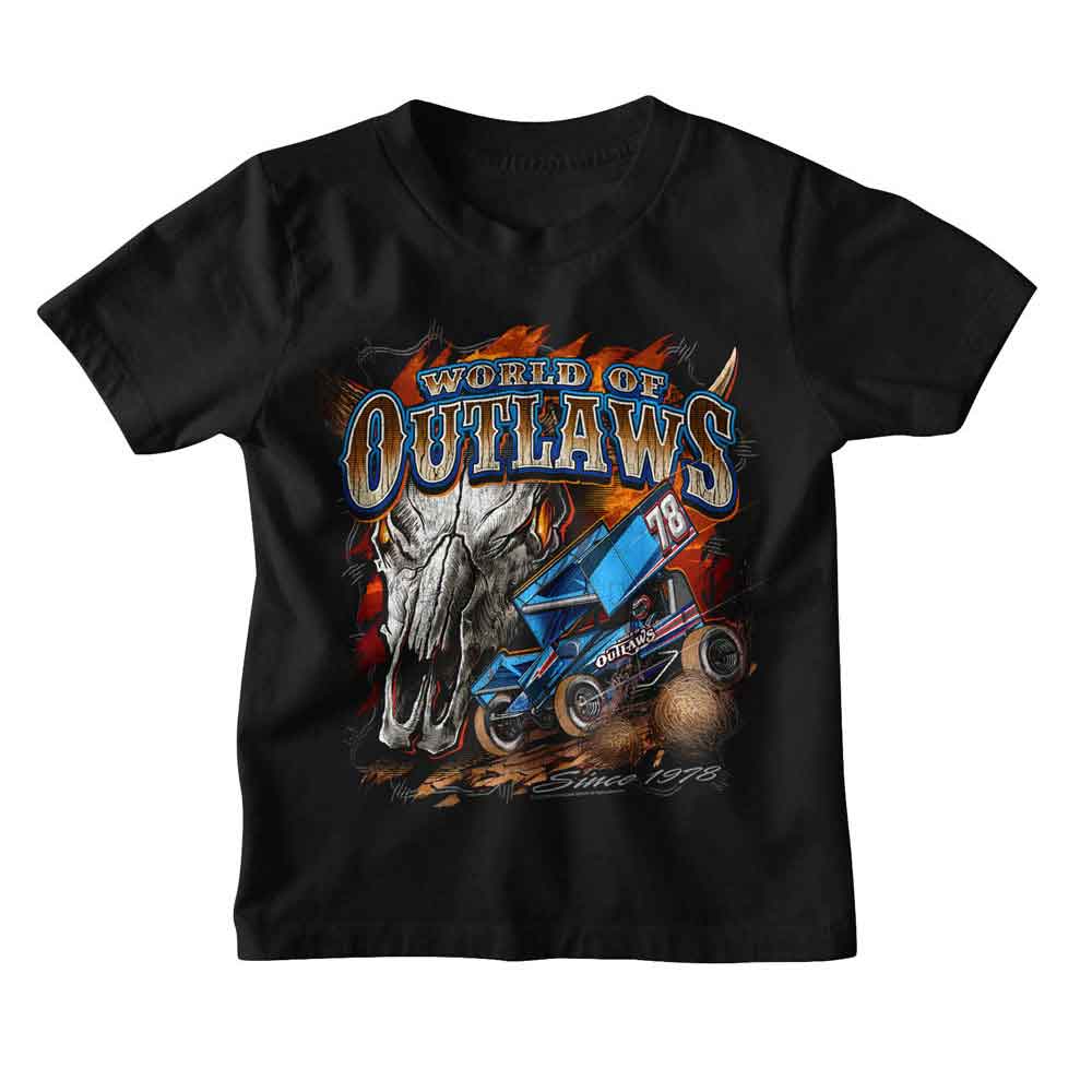 World of Outlaws - WORLD OF OUTLAWS SKULL 1978 Youth Shirt