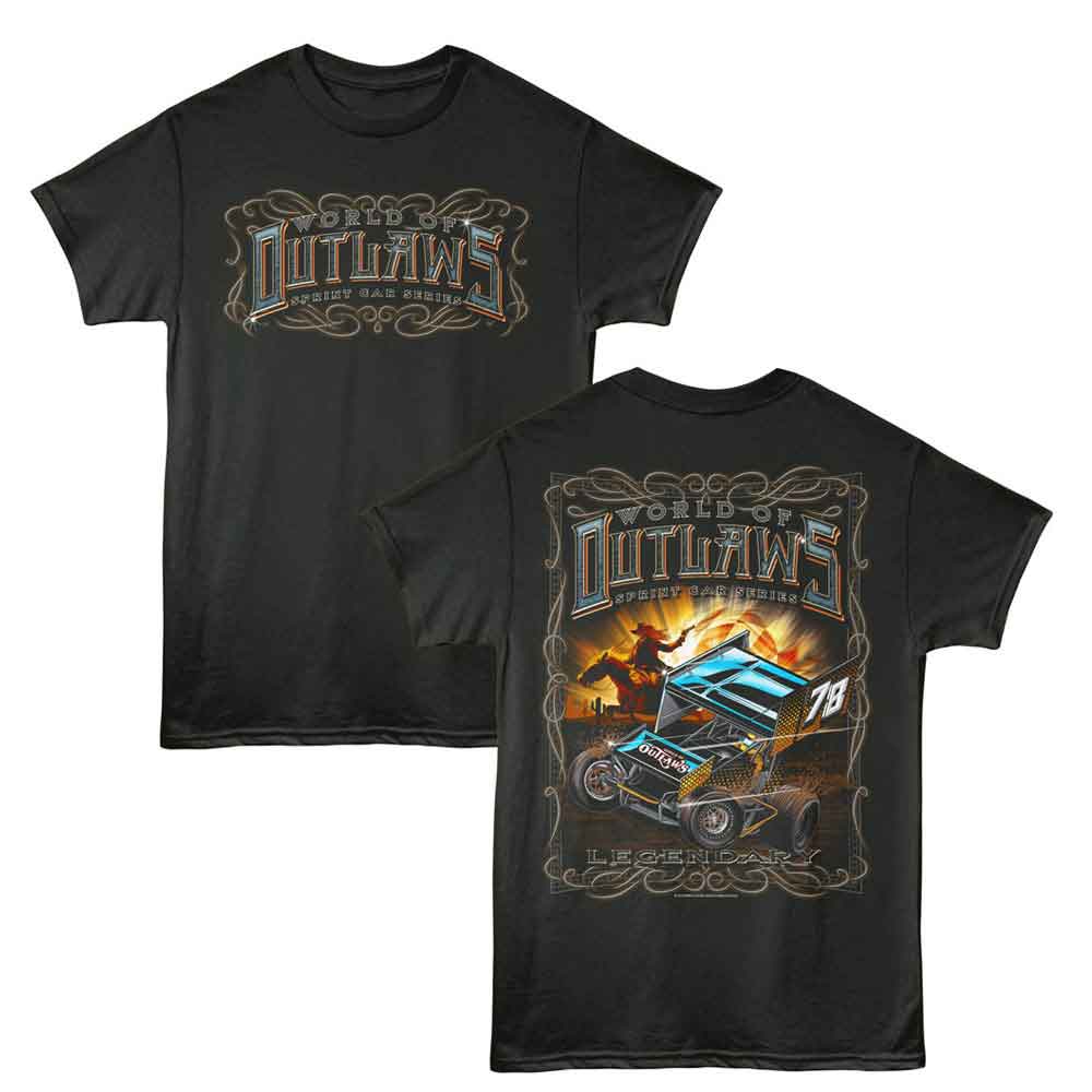 World of Outlaws - WORLD OF OUTLAWS LEGENDARY F B Adult Shirt