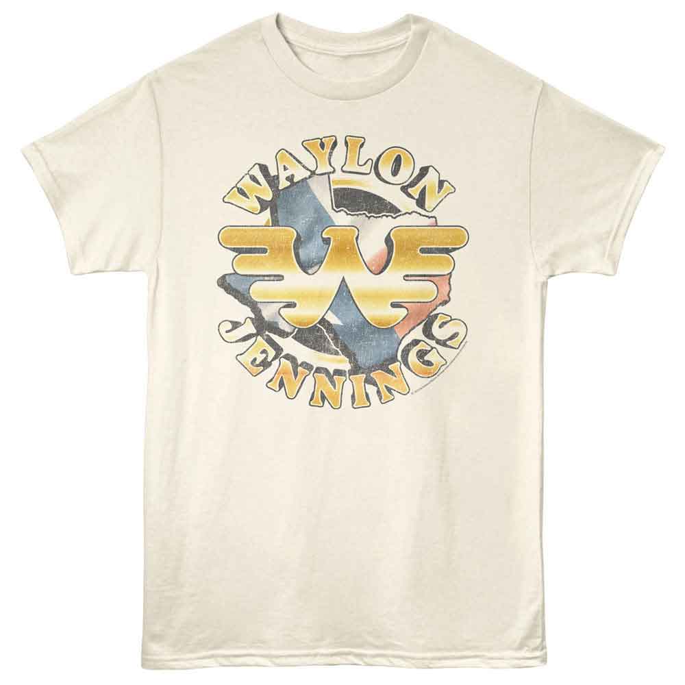 Waylon Jennings - WAYLON JENNINGS LOGO AND TEXAS Adult Shirt