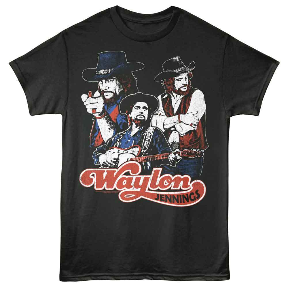 Waylon Jennings - WAYLON JENNINGS COLLAGE Adult Shirt
