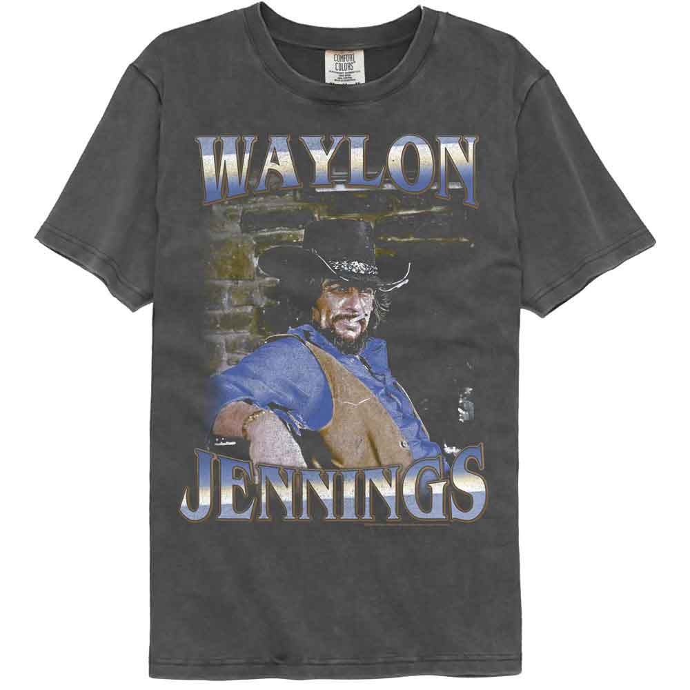 Waylon Jennings - WAYLON JENNINGS FADED BRICKS Adult Shirt
