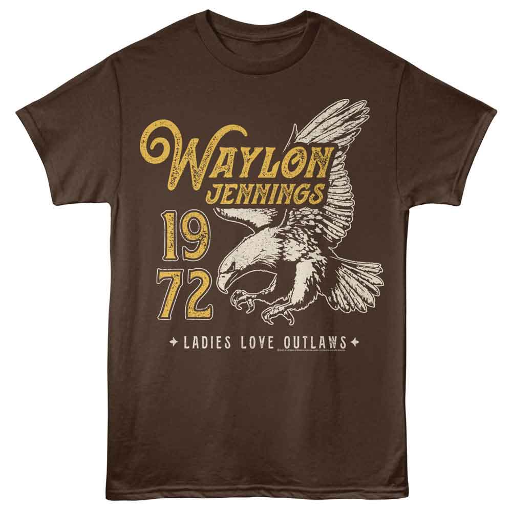 Waylon Jennings - WAYLON JENNINGS 1972 EAGLE Adult Shirt
