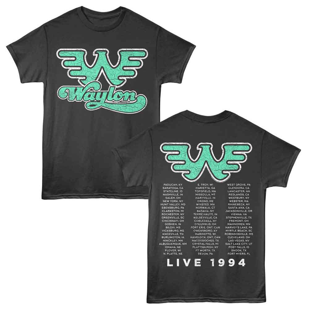 Waylon Jennings - WAYLON JENNINGS LIVE 1994 Adult Shirt