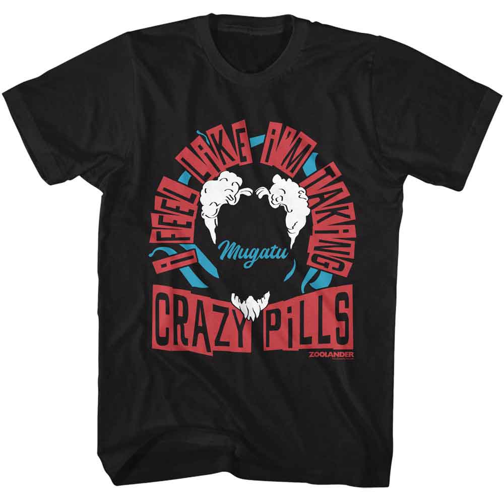 Zoolander - ZOOLANDER CRAZY PILLS Adult Shirt