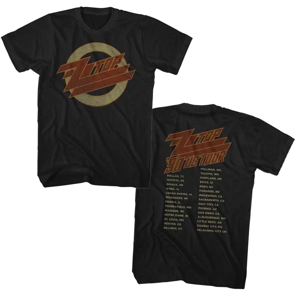 ZZ Top - 1990 US TOUR Adult Shirt